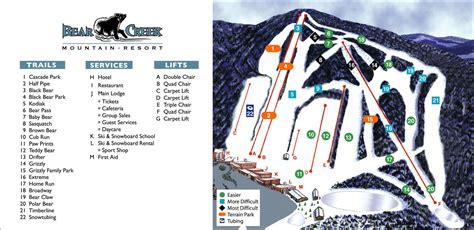 bear creek mountain ski map