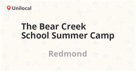 bear creek school summer camp