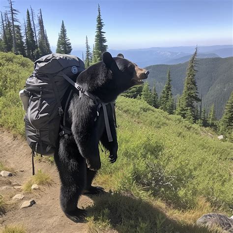 bear on hiking trail