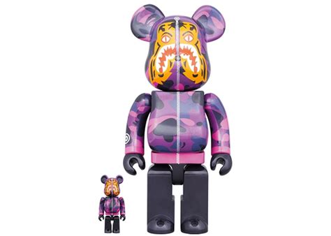 bearbrick x bape camo tiger 100%