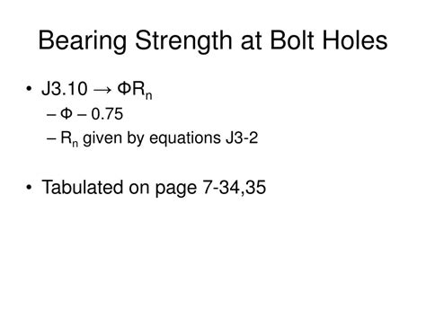Bearing Strength Formula