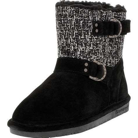 bearpaw black boots for women