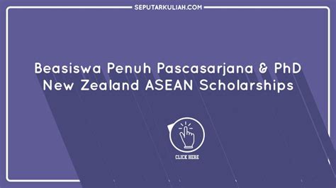 beasiswa new zealand asean scholarship