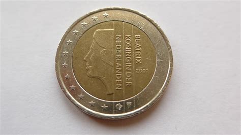 beatrix koningin der nederlanden 1 euro 2001