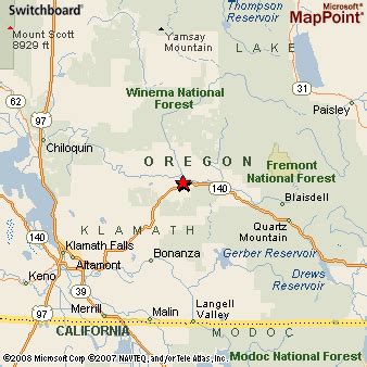 Beatty Oregon Map