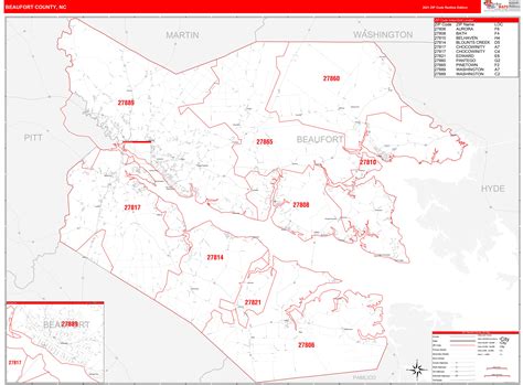 Beaufort County Nc Zip Code Map