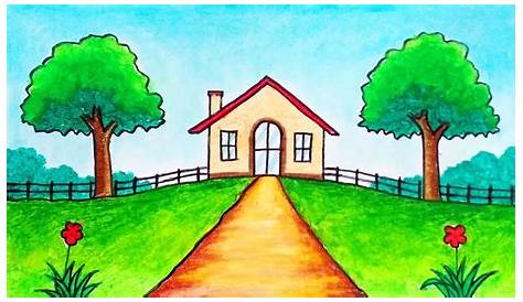 Beautiful House Drawing Picture Illustration Of A Clipart Panda Free Clipart