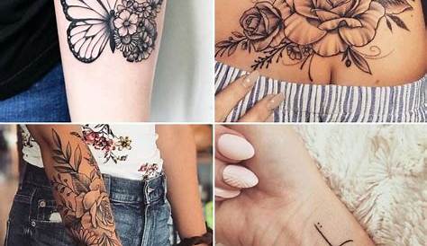 Small watercolor tattoos; flower tattoos; sleeve tattoos; shoulder