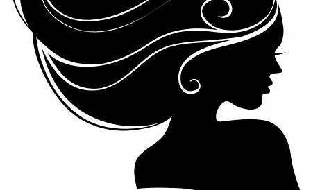 Beautiful woman silhouette - vector clipart