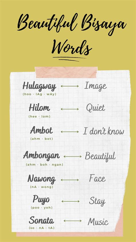 beautiful bisaya words and meaning