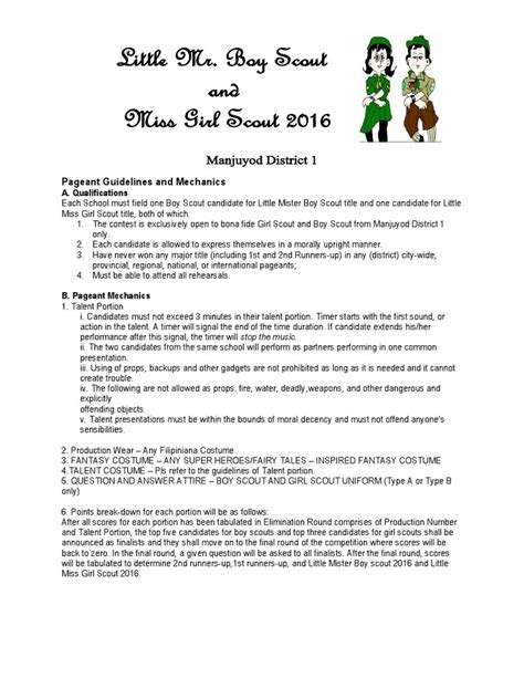 beauty pageant mechanics and guidelines