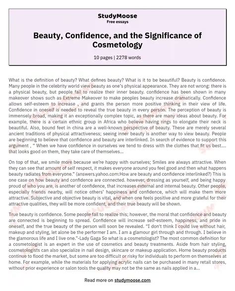 beauty school entrance essay