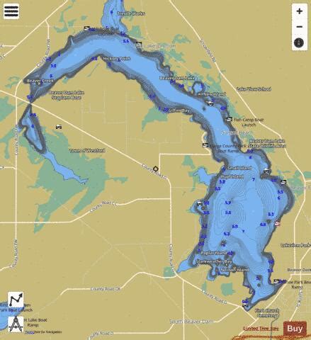Beaver Dam Lake Depth Map