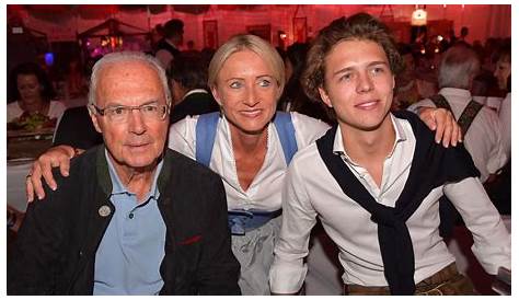 Soccer legend Franz Beckenbauer (C), his son Thomas (L) and his brother