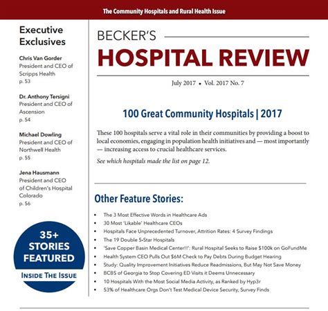 becker's hospital review newsletter