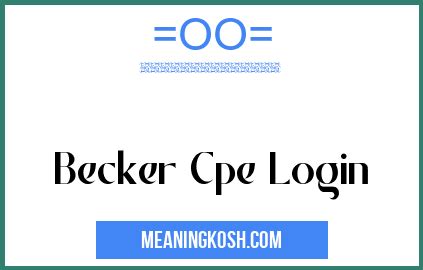 becker online login cpe
