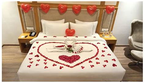 Bed Decoration For Wedding Anniversary Romantic room . Romantic