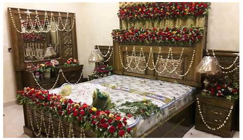 Bed Decoration For Wedding Night In Pakistan Bridal room Latest Collection i Designers Fashion Show room room Collections Furniture room Decor Couples
