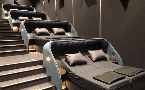 Movie Theater With Beds Living Room Tiles