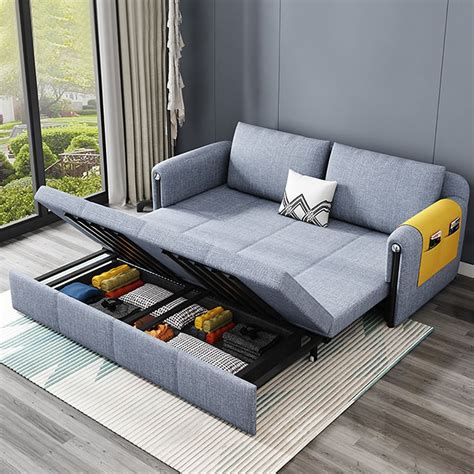 DHP Noah Sectional Sofa Bed with Storage, Twin Bed Frame, Gray Velvet