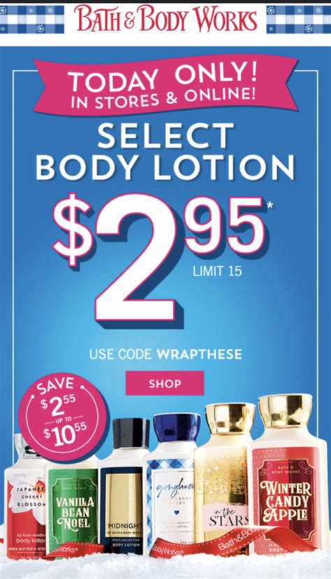bed and bath body works sales today