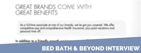 Bed Bath And Table Interview Questions