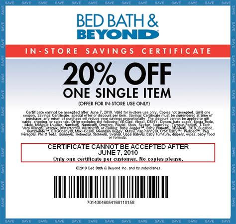 Bed Bath Beyond Coupon Canada