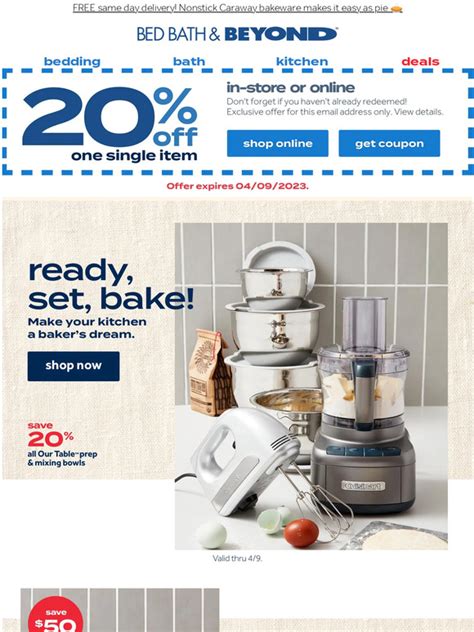 Bed Bath Beyond Coupon Kitchenaid