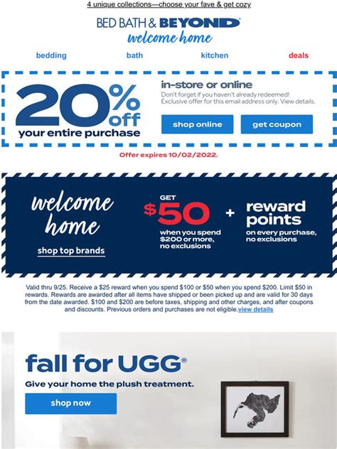 Bed Bath Beyond Coupon Ugg