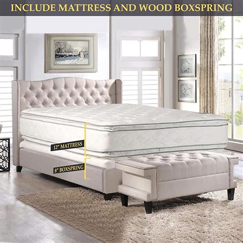 bed frame for queen size bed with box spring