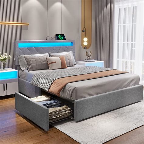 Bed Frames With Lights And Storage