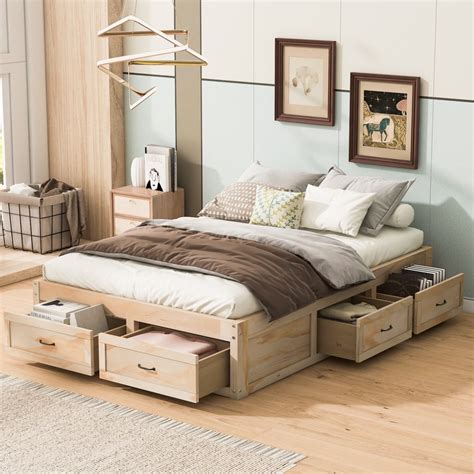 Bed Frames With Storage Wooden