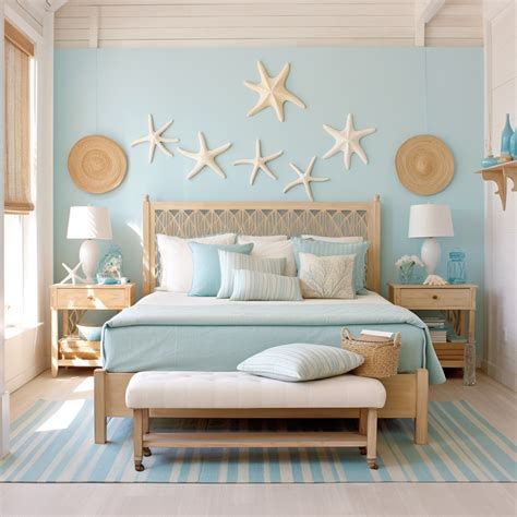 Bed Placement in a Beach-Themed Bedroom