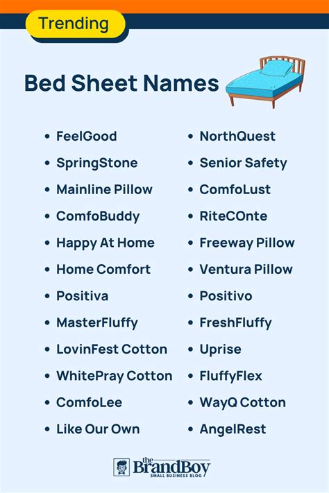 Bed Sheets Company Name