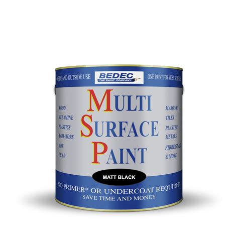 Bedec Multi Surface Paint Matt Black 750Ml