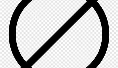 Circle With Line Through Symbol