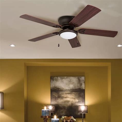 Bedroom Ceiling Fan with Light Chrome Color 52 Inch 5Blades with