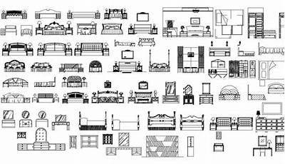 Bedroom Furniture Plan Autocad Blocks
