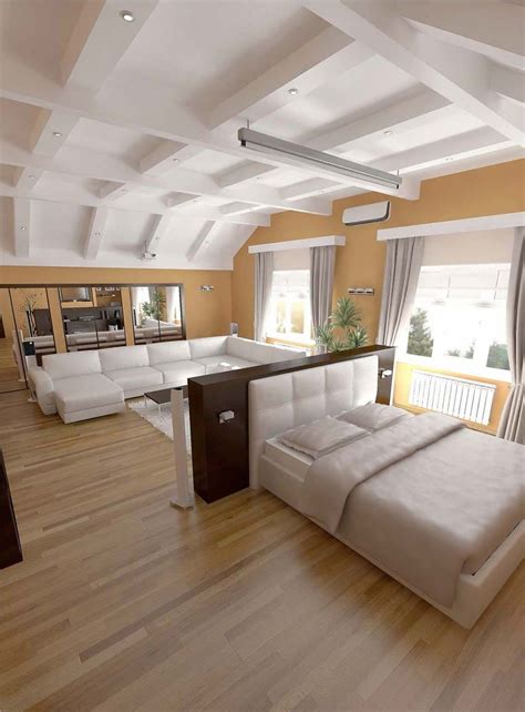 bedroom with living room