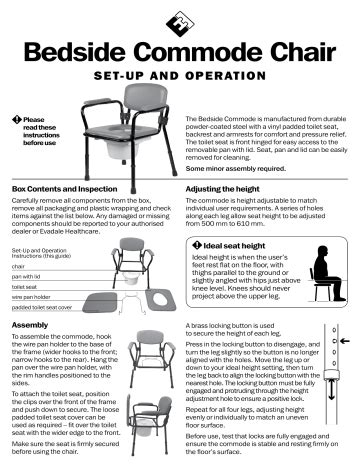Bedside Commode Instructions