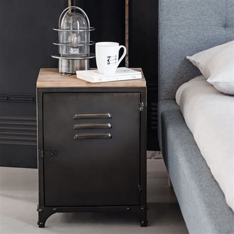 Bedside Table Industrial Style