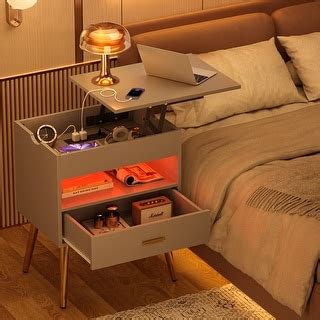 Bedside Table With Lift Top