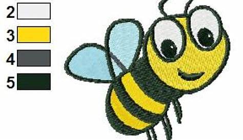 Free Bee 02 Embroidery Design