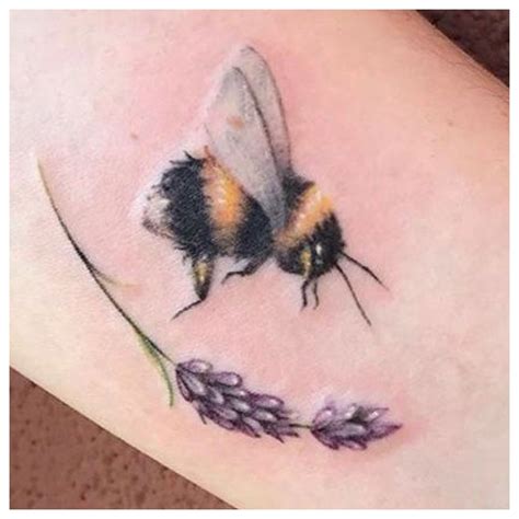 Cool Bee Flower Tattoo Designs 2023