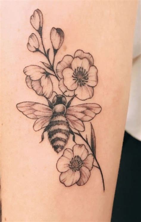 List Of Bee And Flower Tattoo Designs References