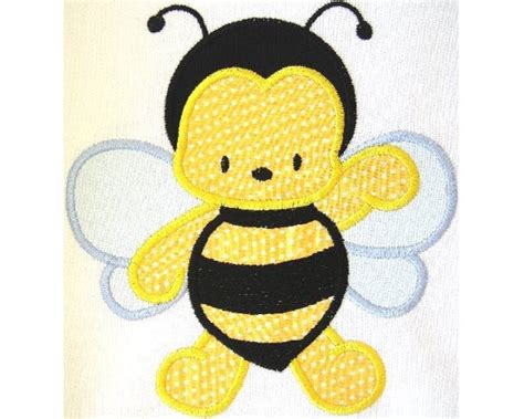 Bee Machine Embroidery Design Applique
