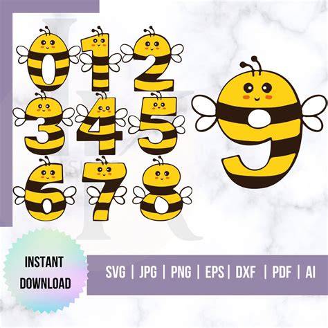 Download bee-numbers SVG
