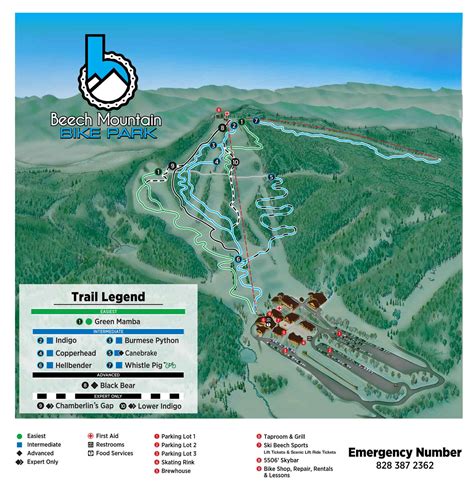 Beech Mountain Ski Trail Map and Mountain Stats