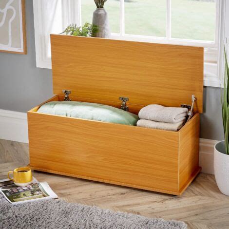 Beech Ottoman Blanket Box
