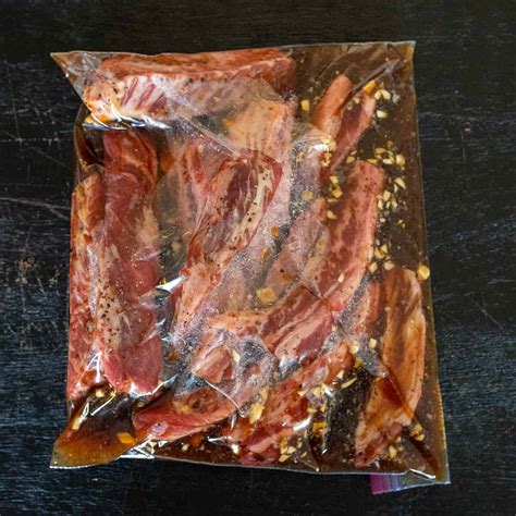 Beef Finger Ribs Marinating